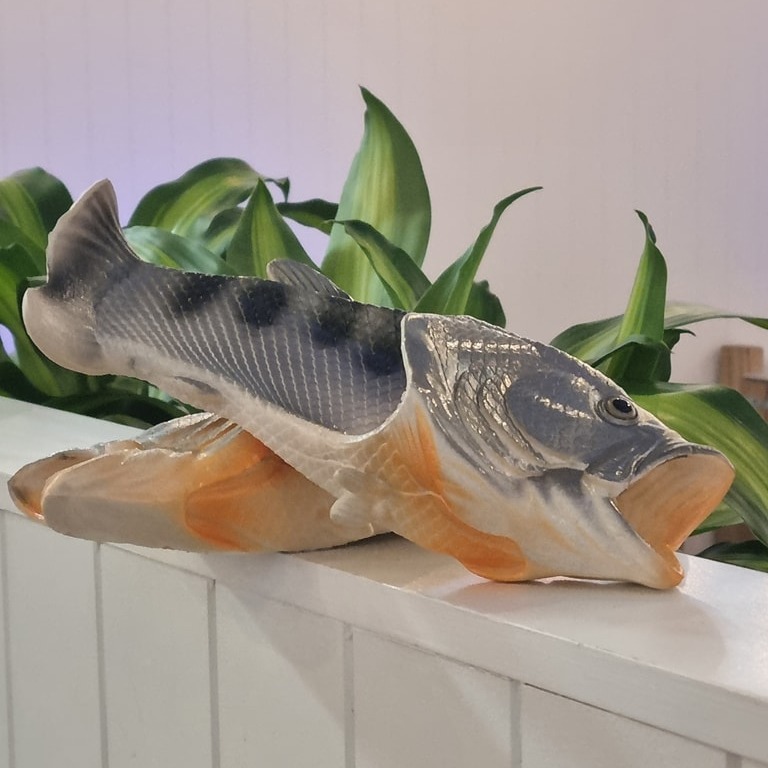 Unusual Hand painted Fish-shape Slippers - Design Swan | Fish flip flops,  Slippers, Summer flip flops beach